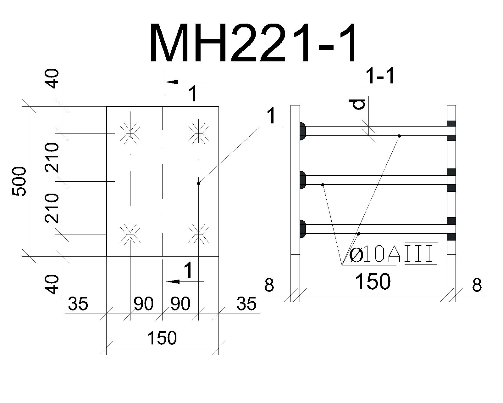 Изделие закладное МН 221-1