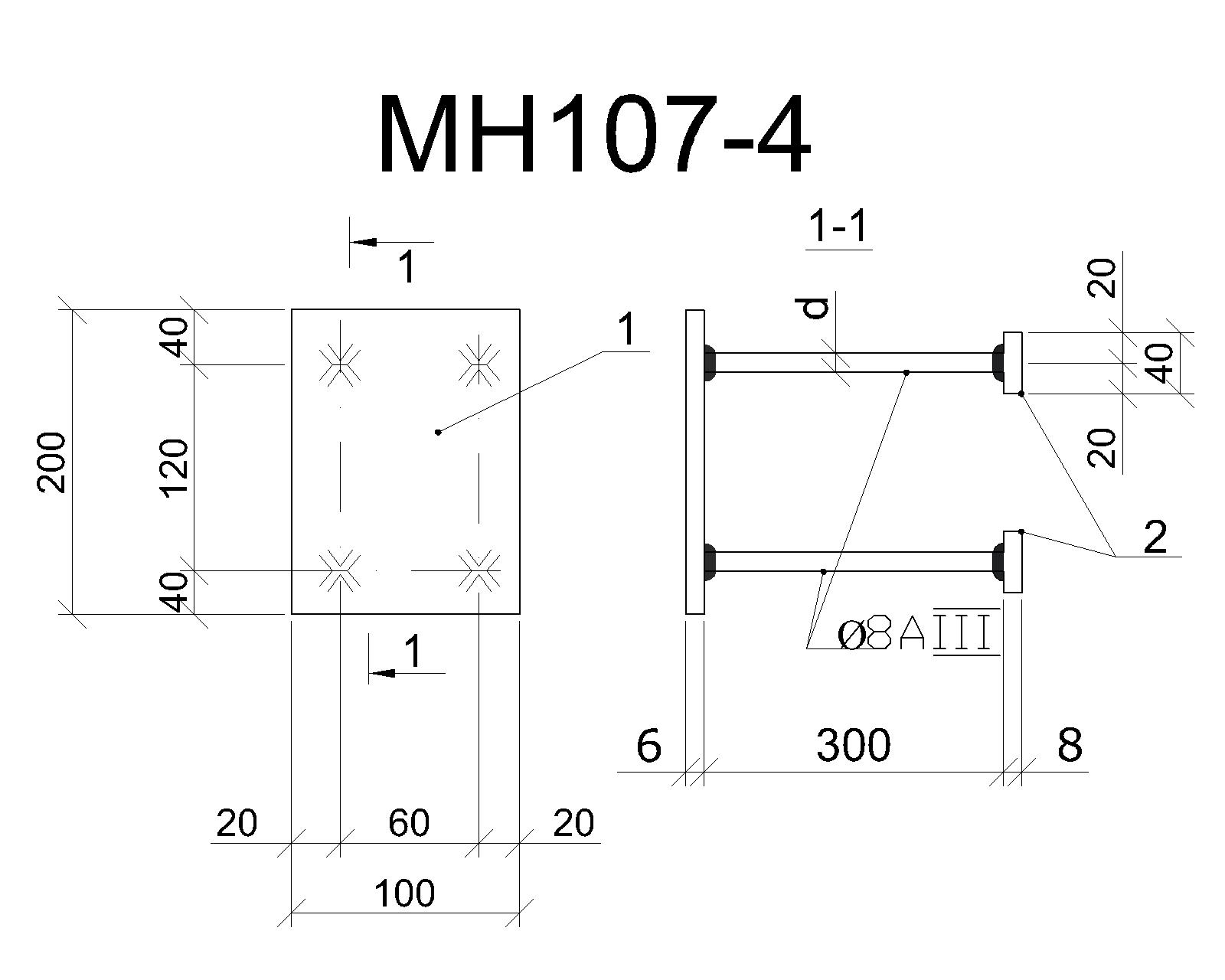 Изделие закладное МН 107-4