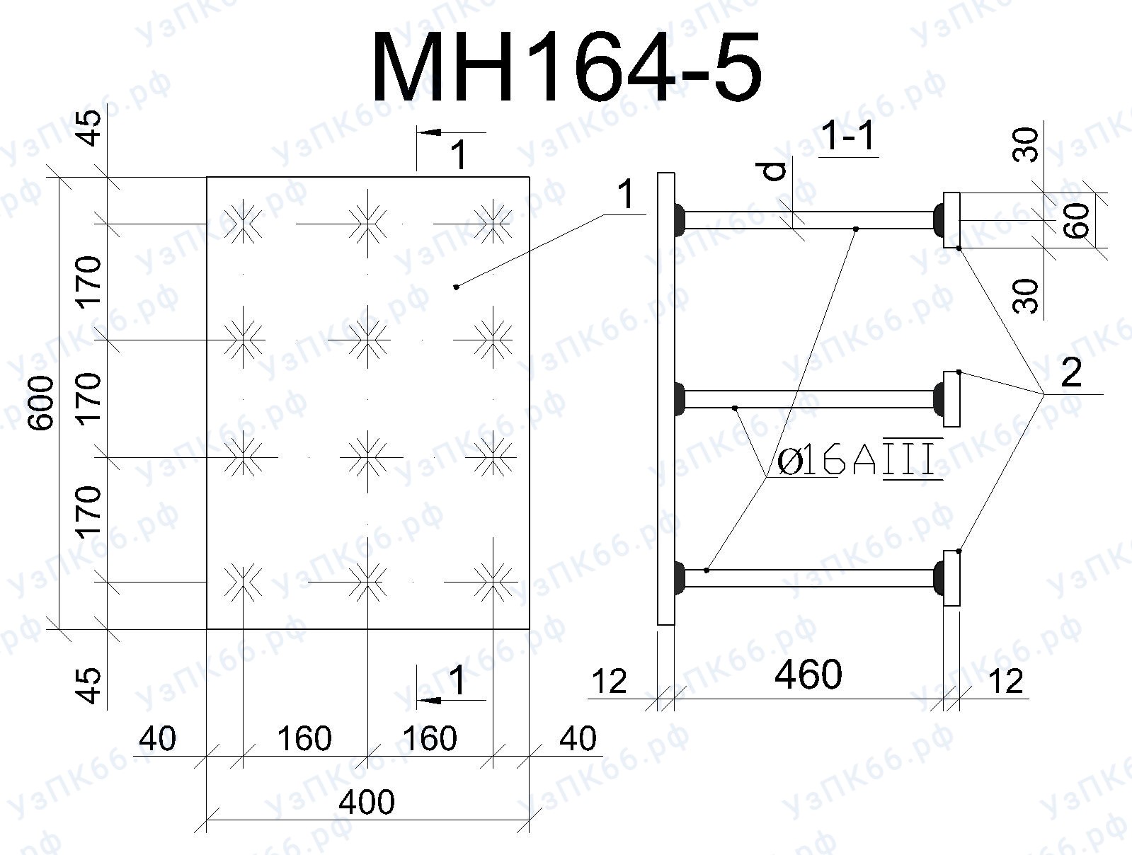 Изделие закладное МН 164-5