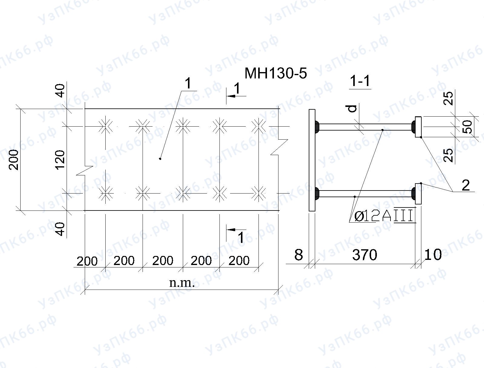 Изделие закладное МН 130-5