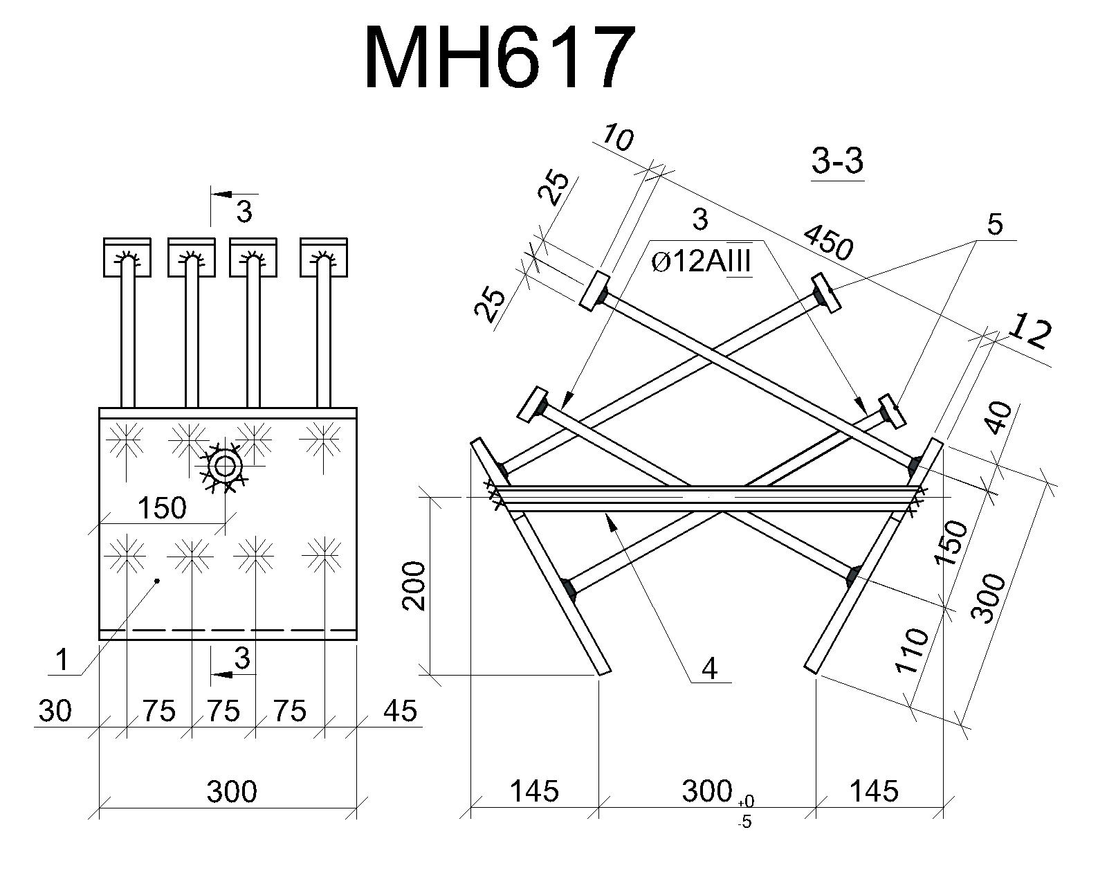 Изделие закладное МН 617