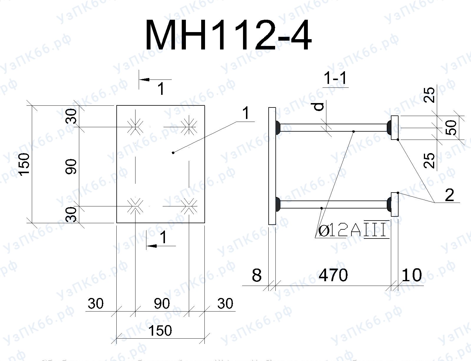 Изделие закладное МН 112-4