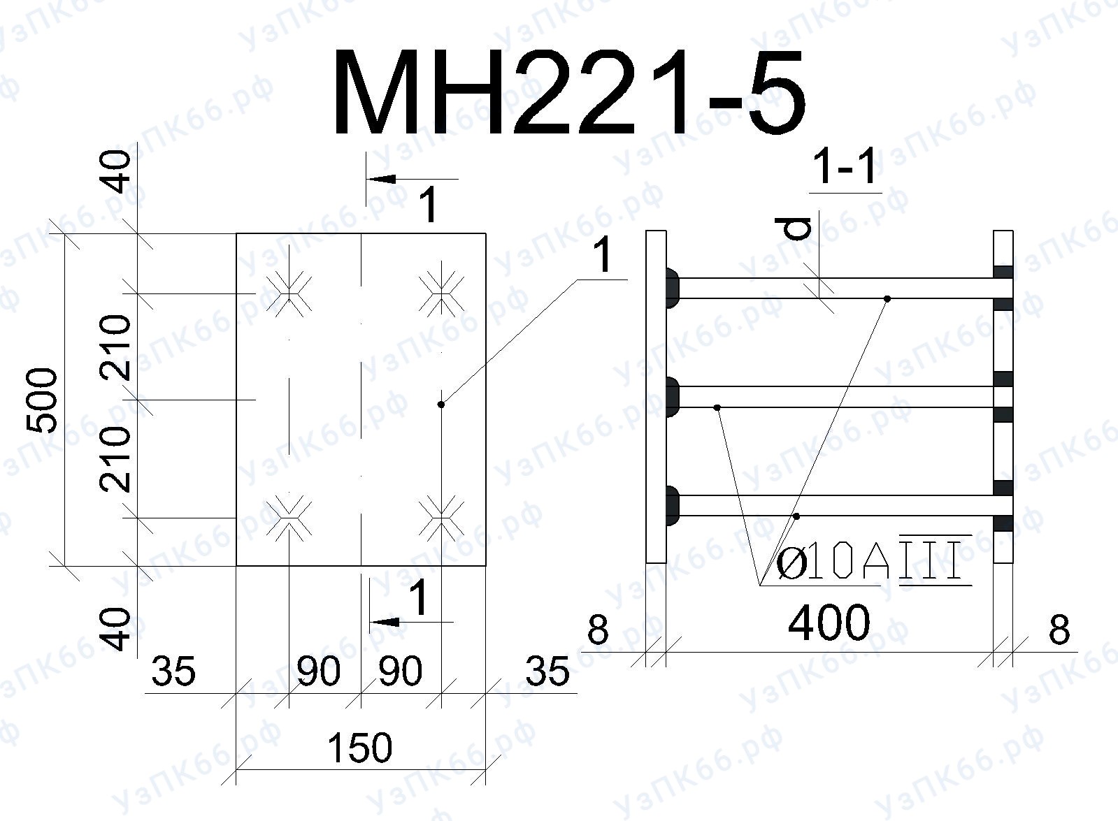 Изделие закладное МН 221-5