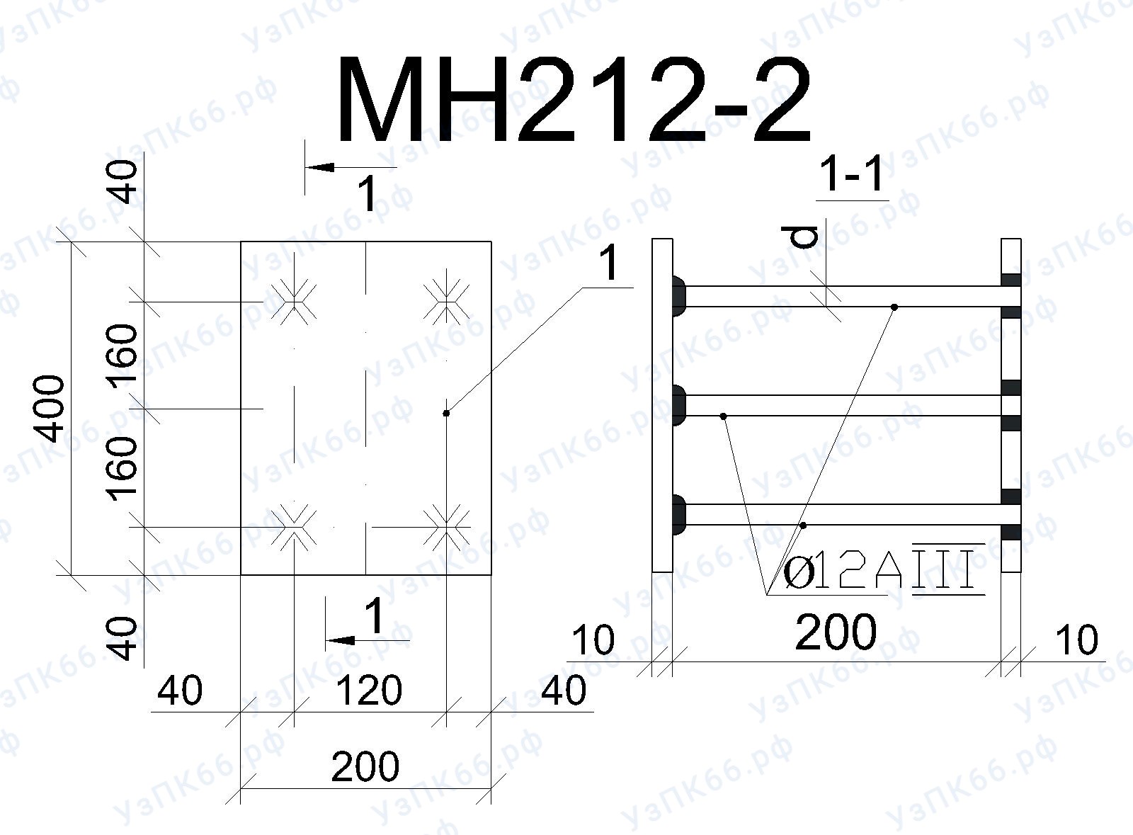 Изделие закладное МН 212-2