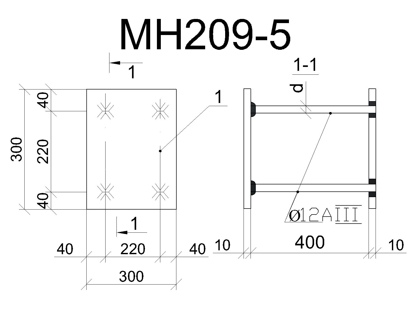 Изделие закладное МН 209-5