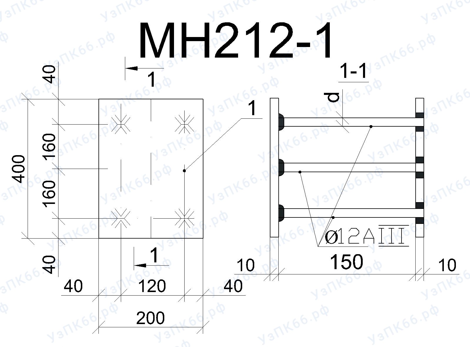 Изделие закладное МН 212-1