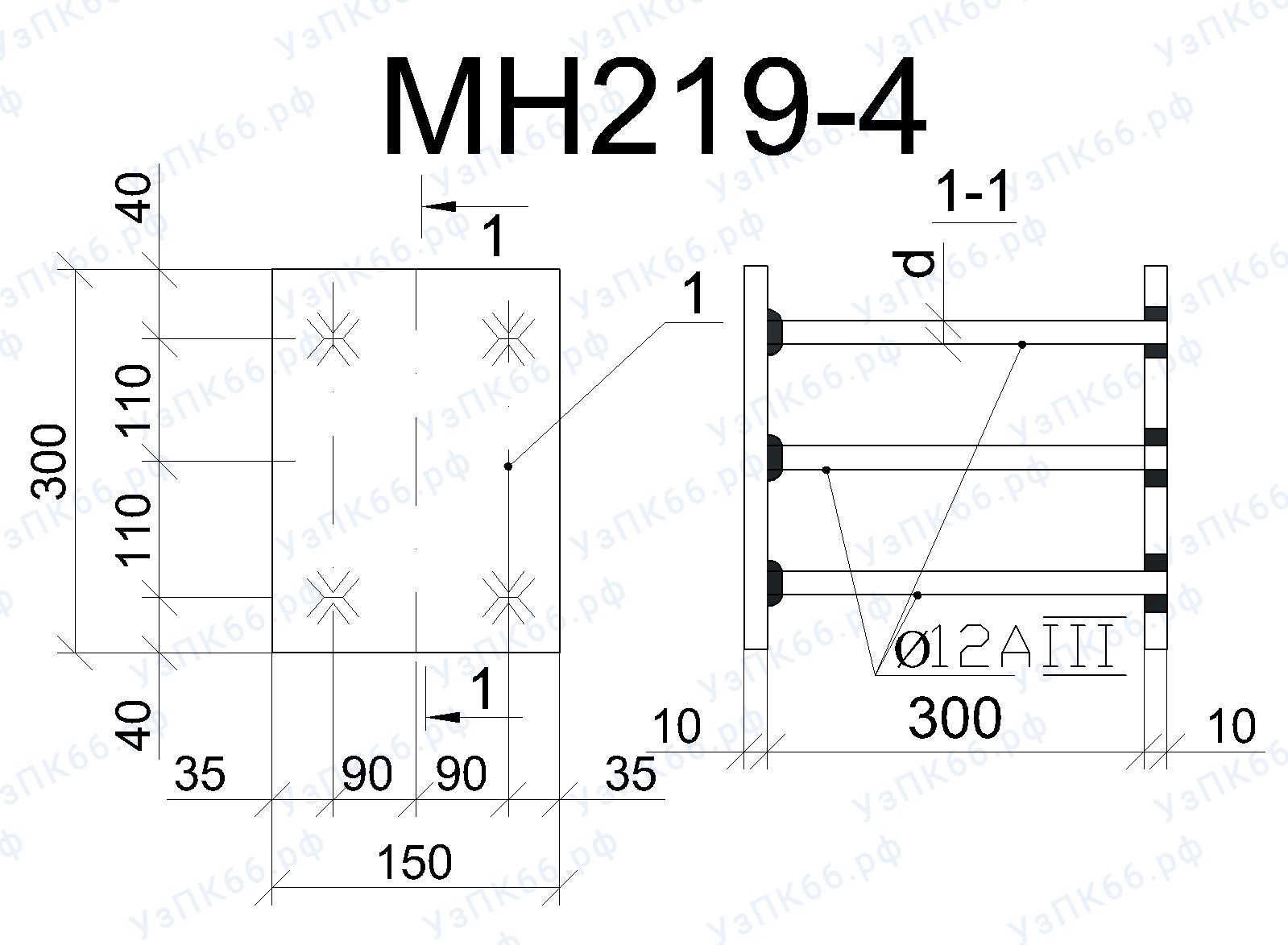 Изделие закладное МН 219-4