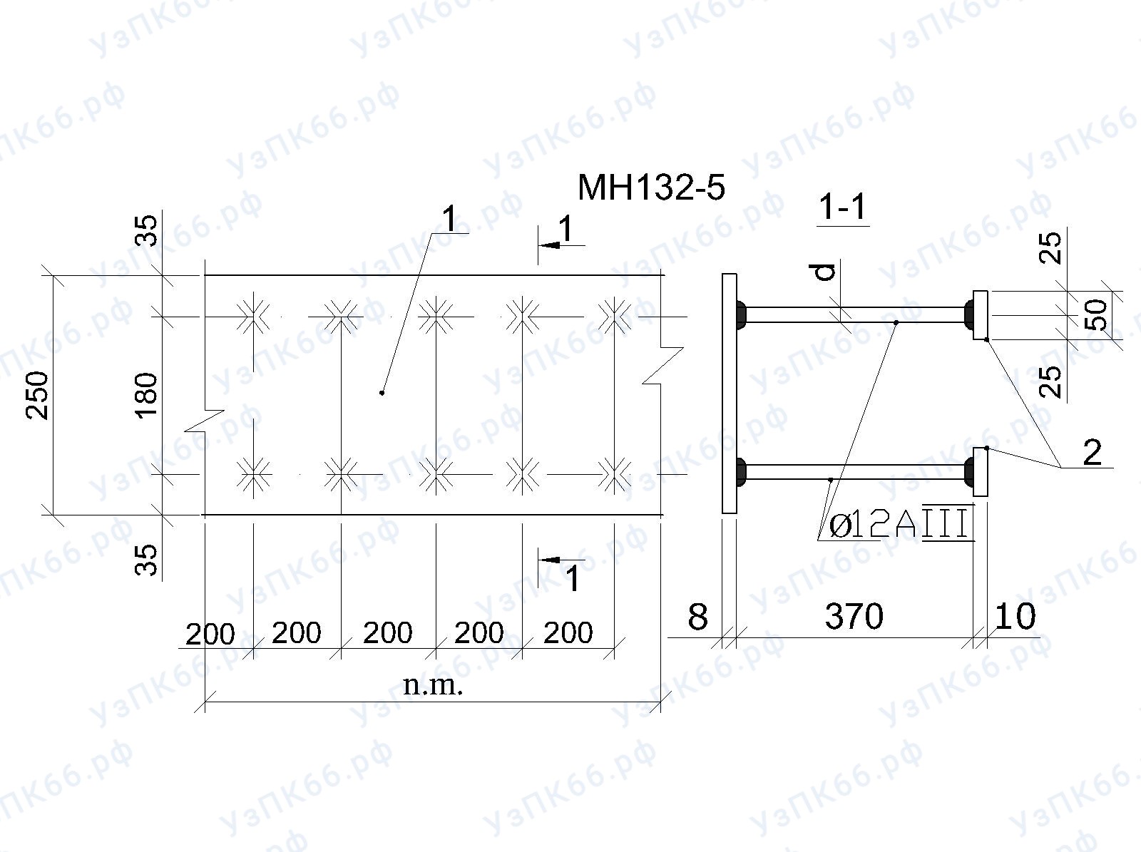 Изделие закладное МН 132-5