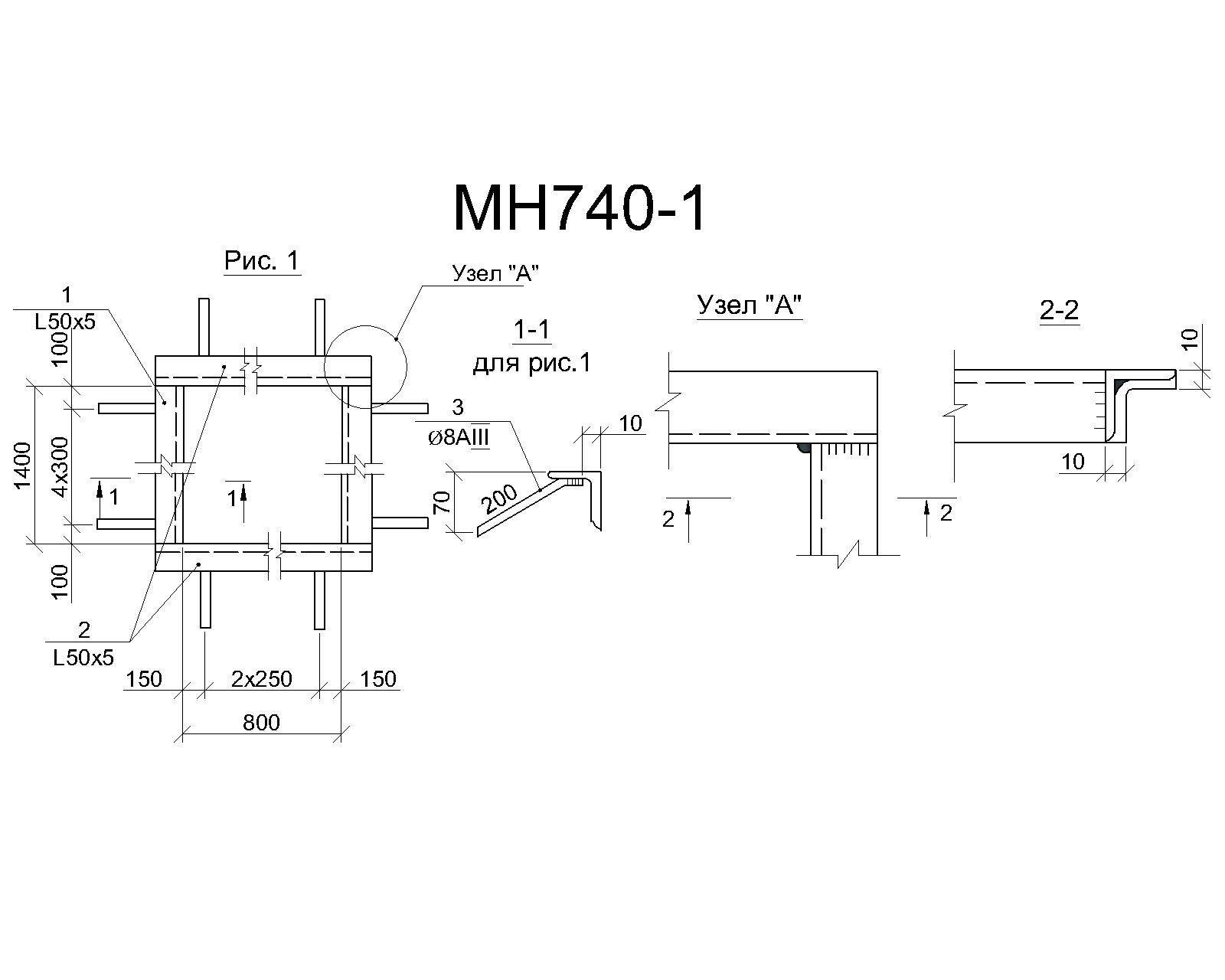 Изделие закладное МН 740-1