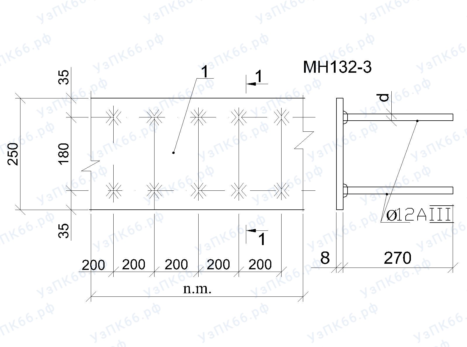 Изделие закладное МН 132-3