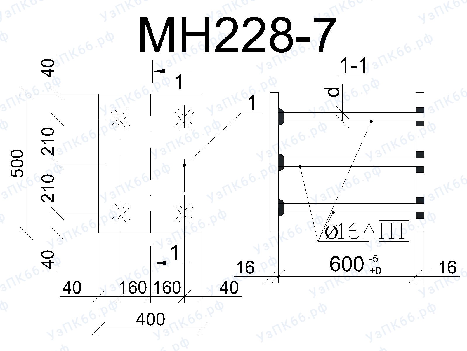 Изделие закладное МН 228-7
