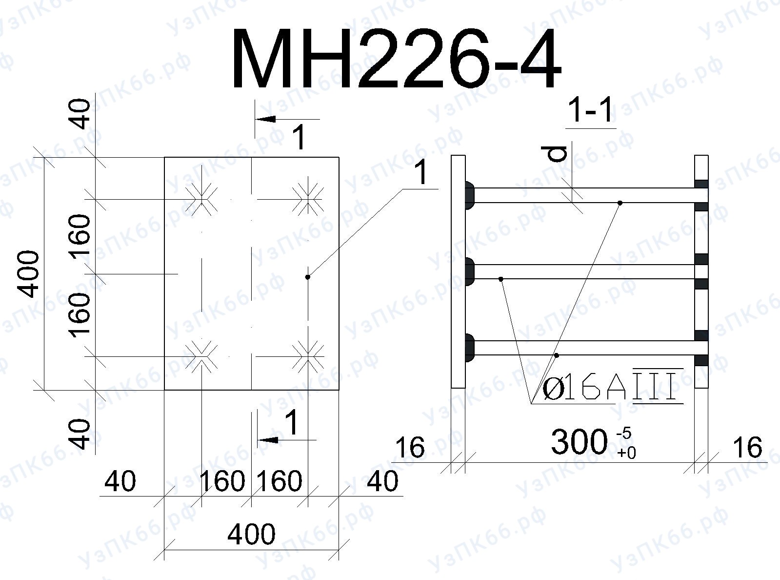 Изделие закладное МН 226-4