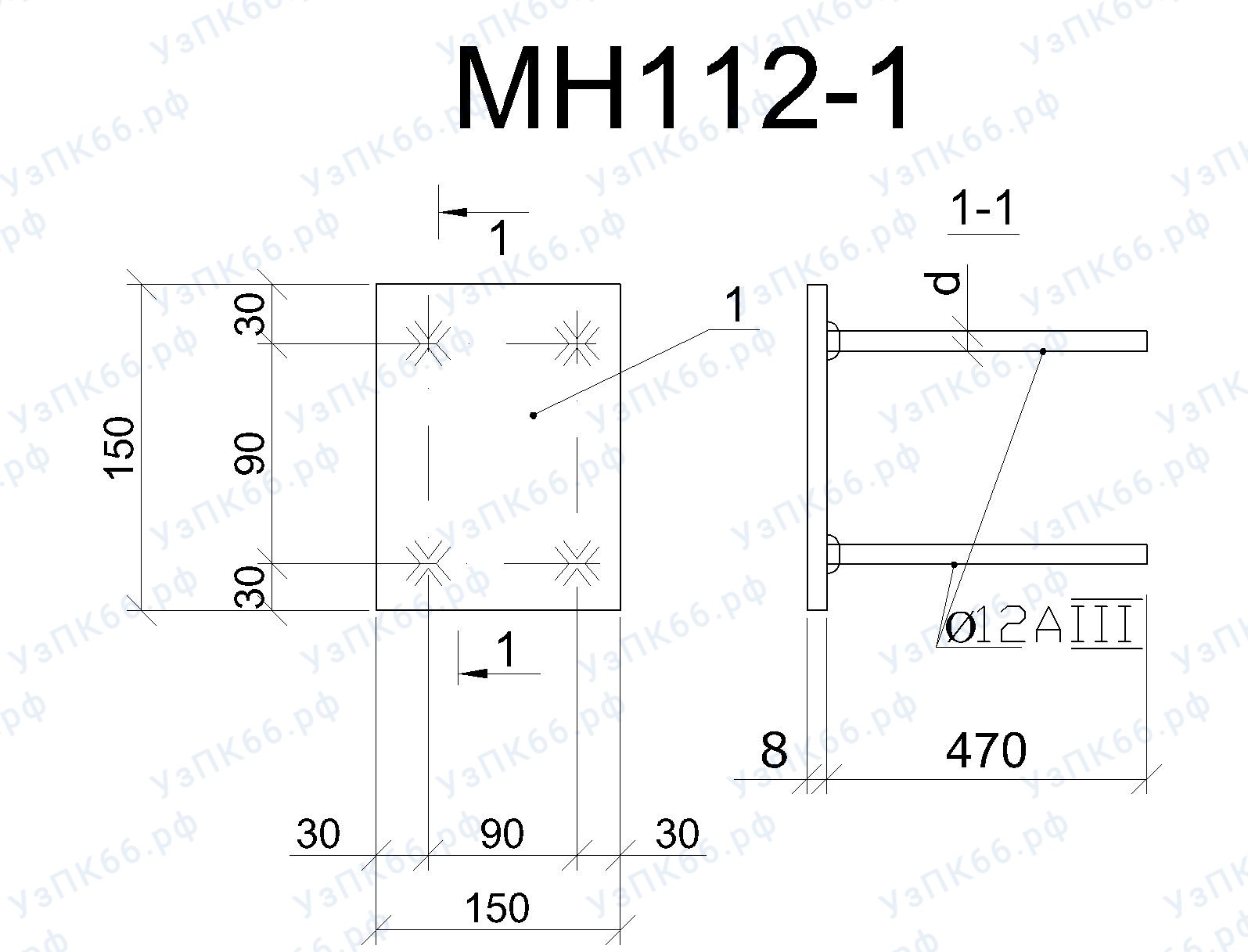 Изделие закладное МН 112-1