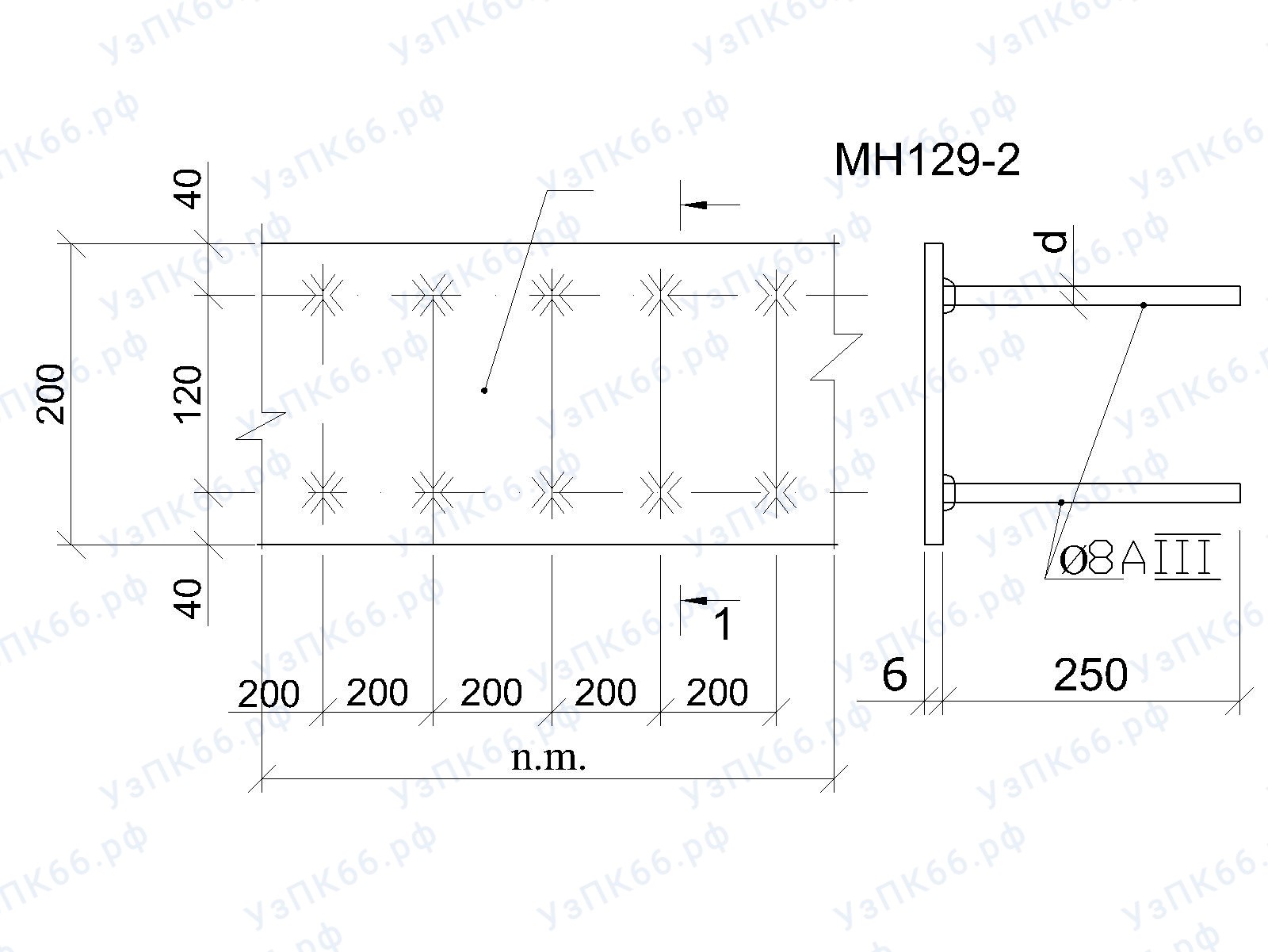 Изделие закладное МН 129-2