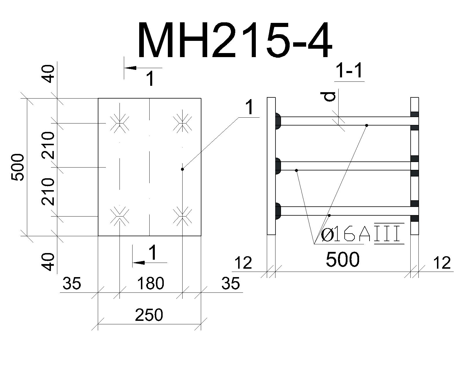 Изделие закладное МН 215-4