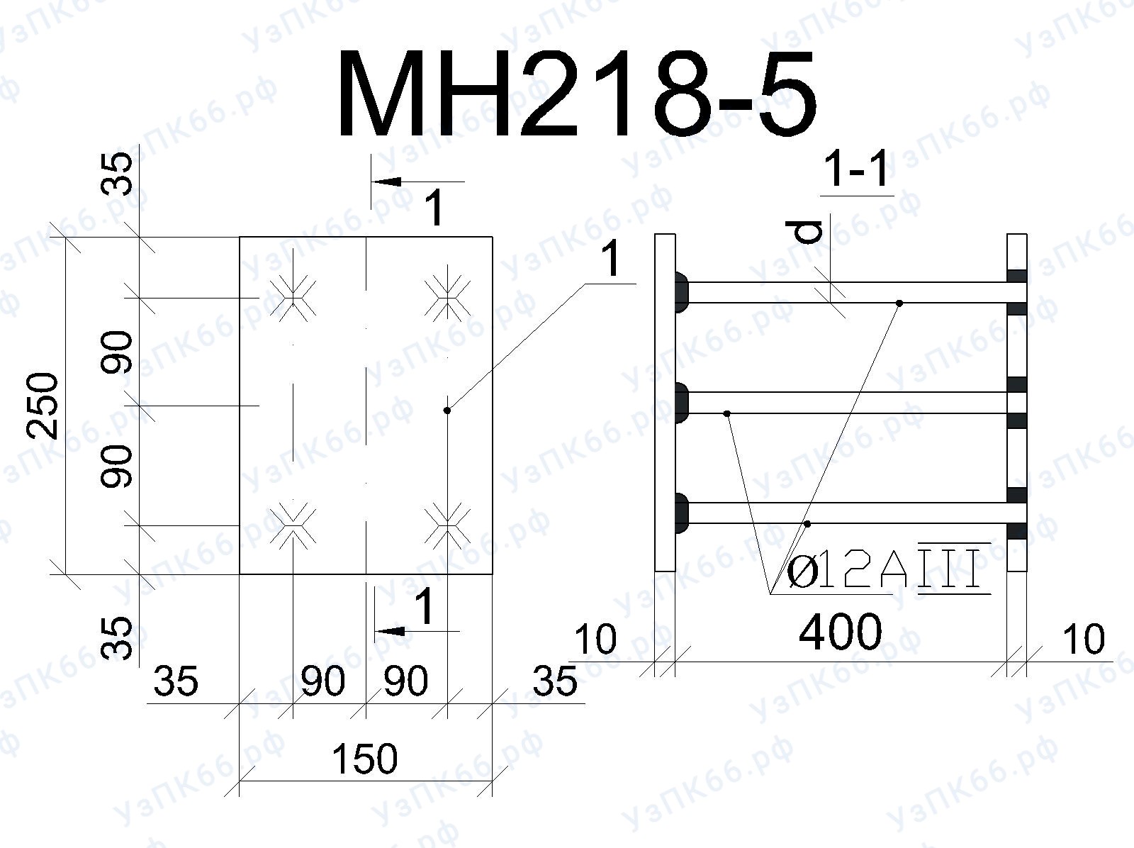Изделие закладное МН 218-5