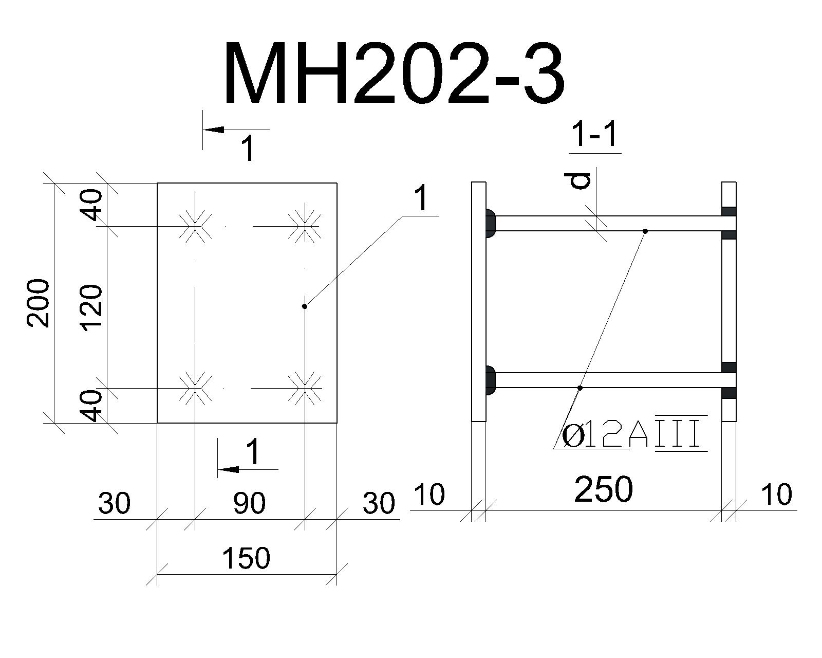 Изделие закладное МН 202-3