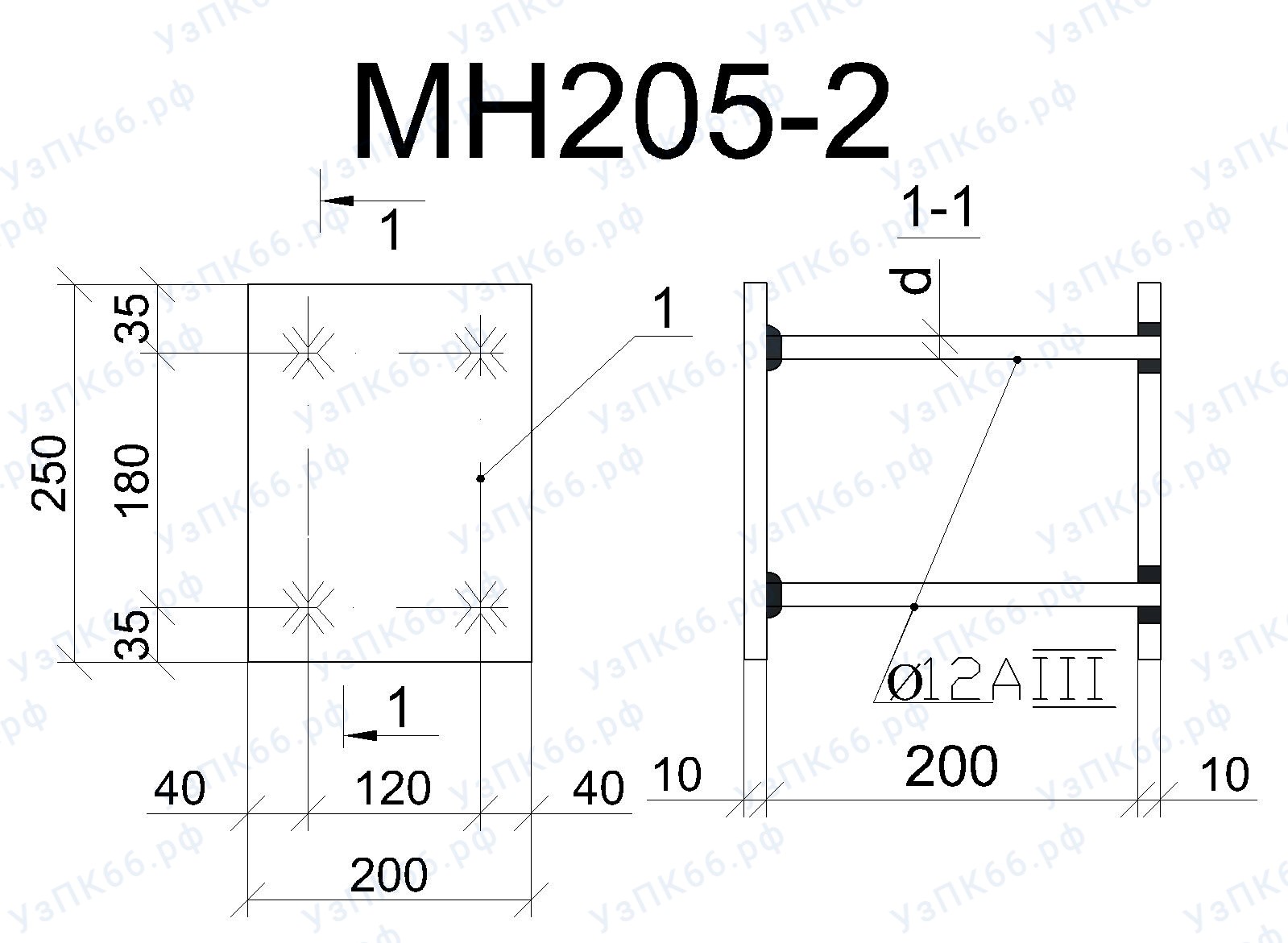 Изделие закладное МН 205-2