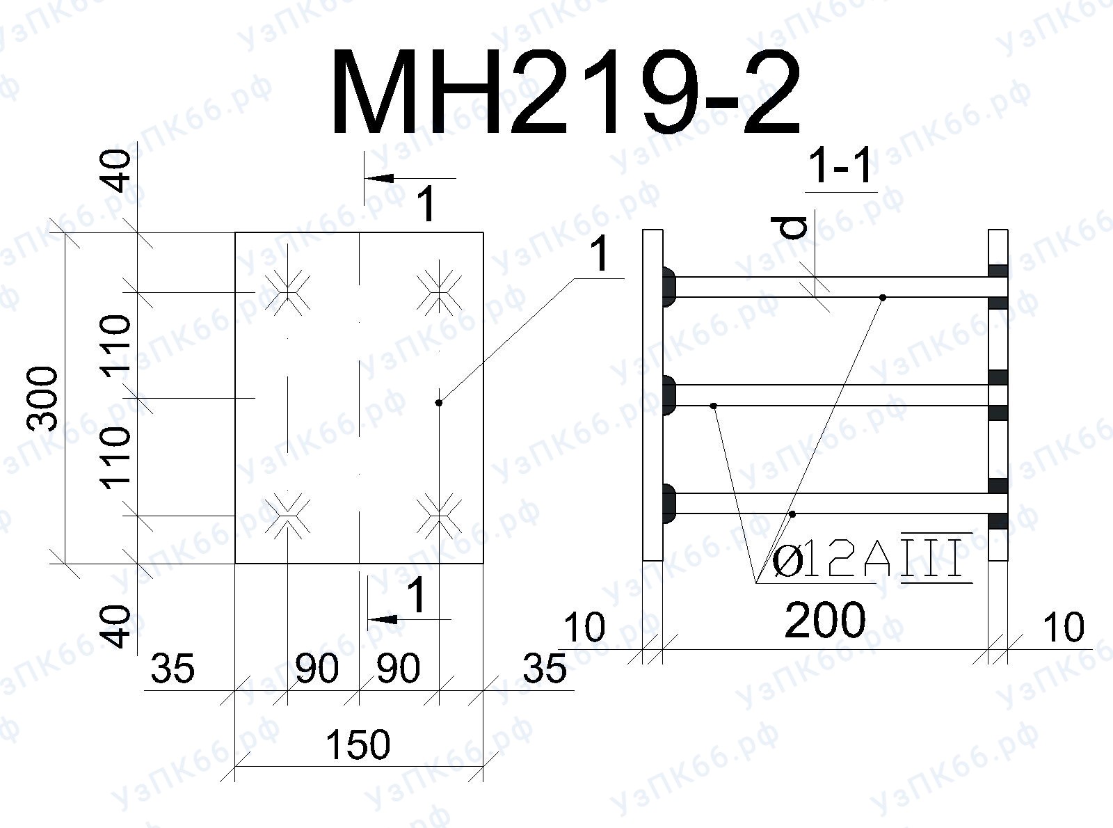 Изделие закладное МН 219-2