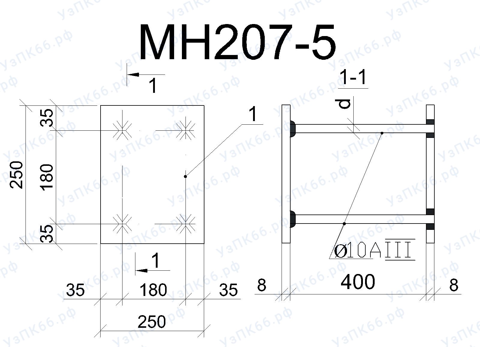 Изделие закладное МН 207-5