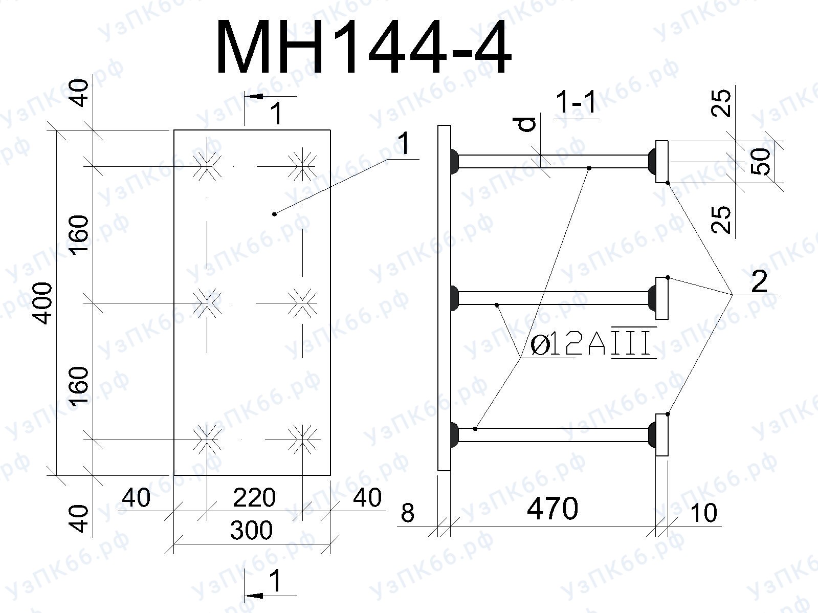Изделие закладное МН 144-4