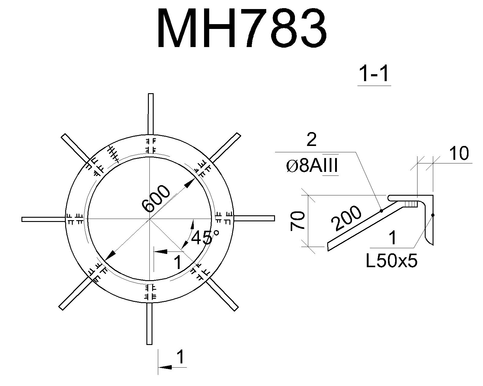 Изделие закладное МН 783