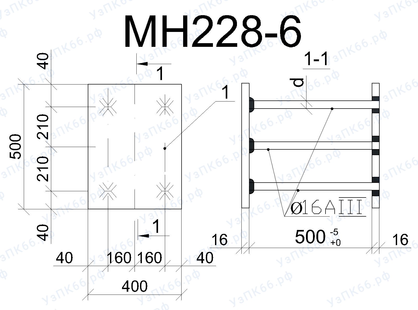 Изделие закладное МН 228-6