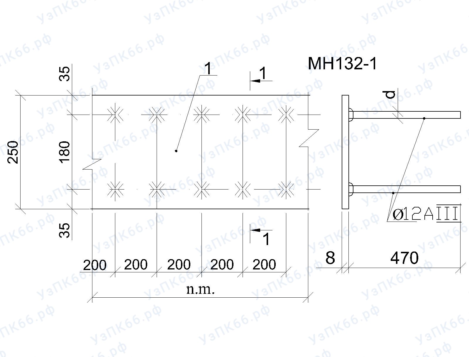 Изделие закладное МН 132-1