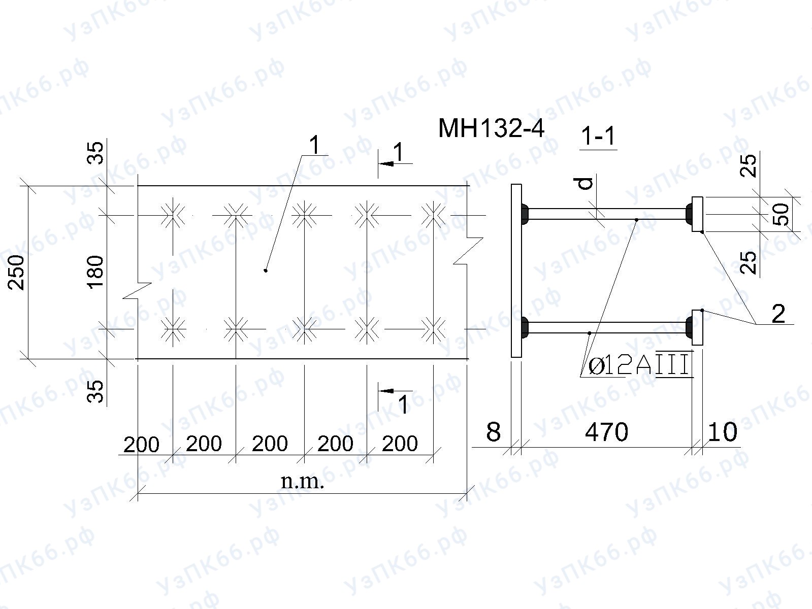 Изделие закладное МН 132-4