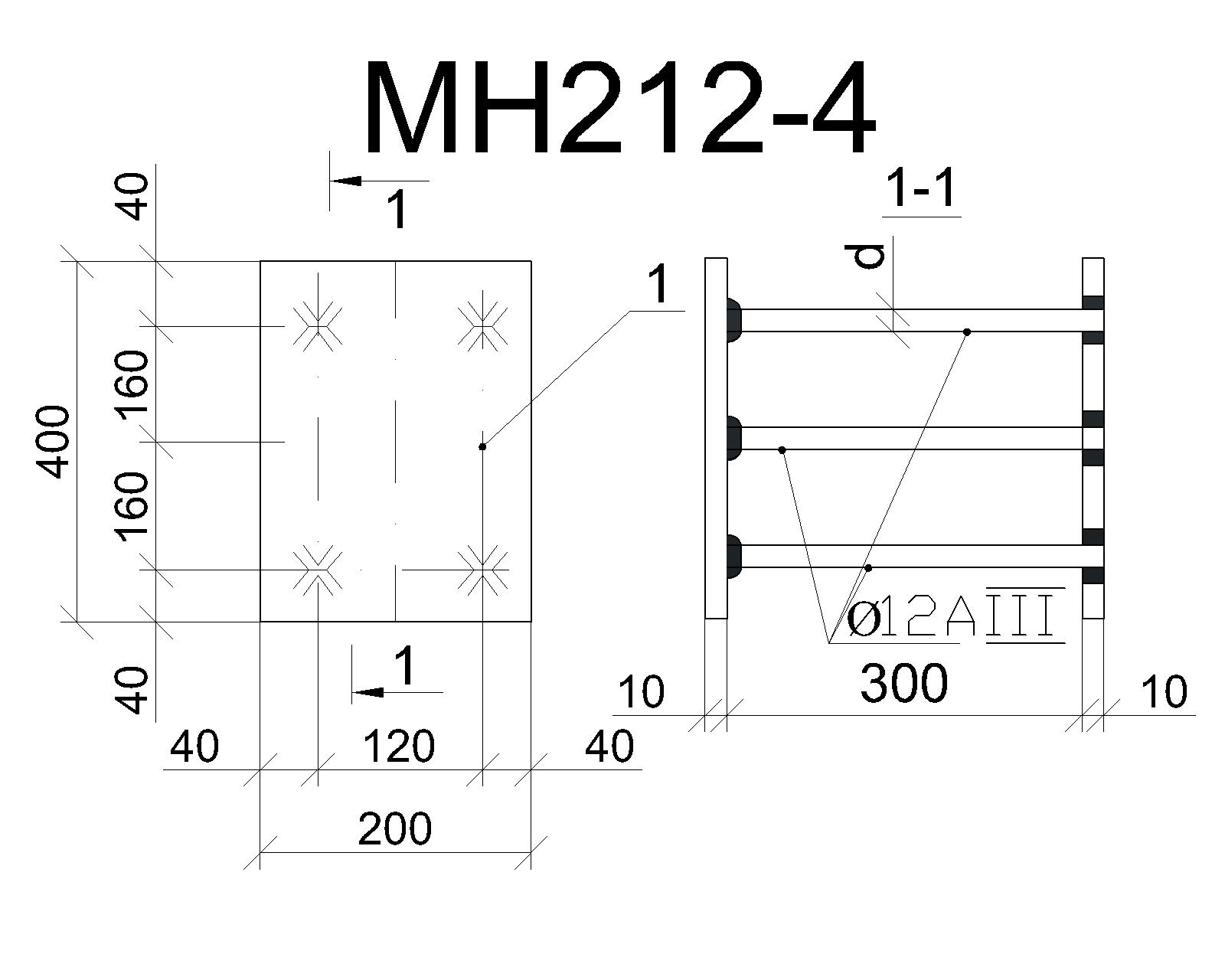 Изделие закладное МН 212-4