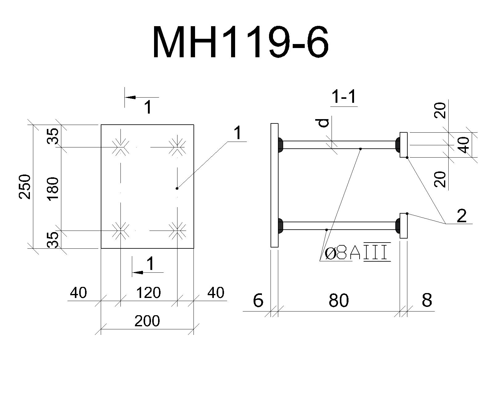 Изделие закладное МН 119-6