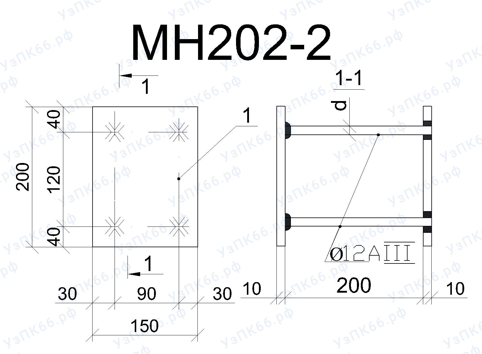 Изделие закладное МН 202-2