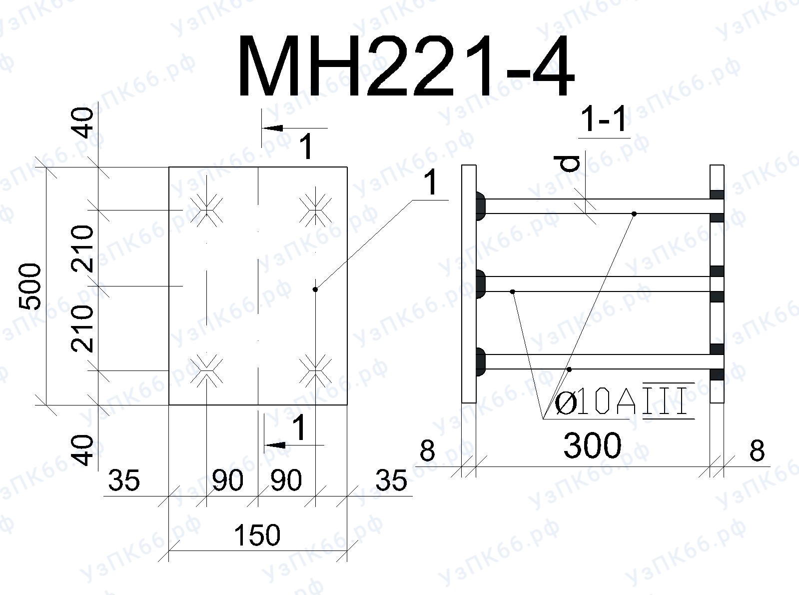 Изделие закладное МН 221-4