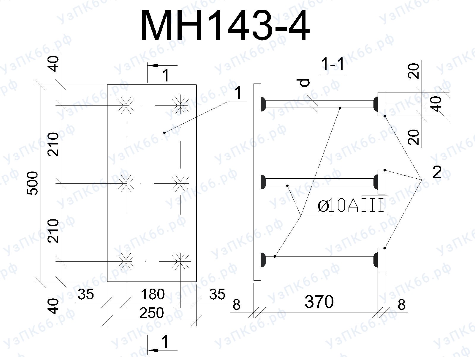 Изделие закладное МН 143-4