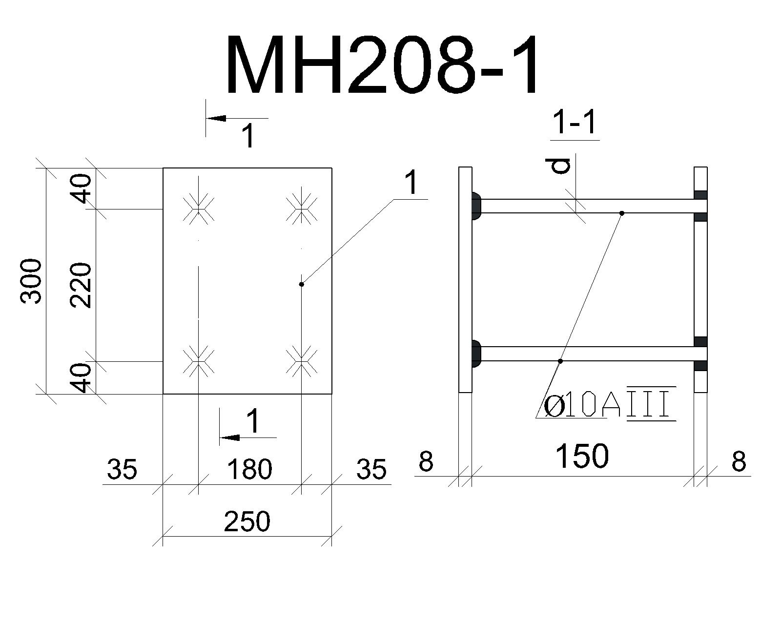 Изделие закладное МН 208-1