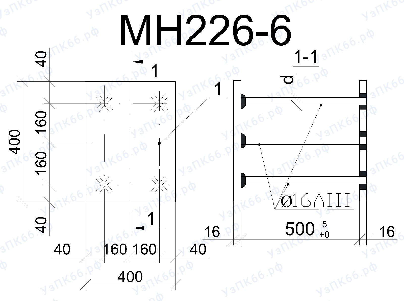 Изделие закладное МН 226-6