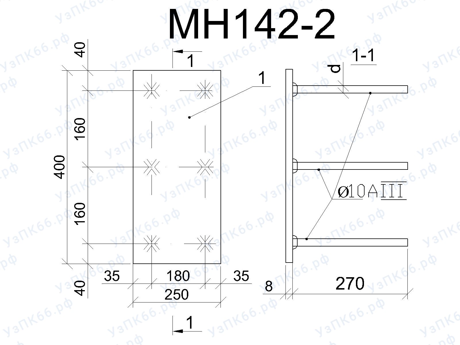 Изделие закладное МН 142-2