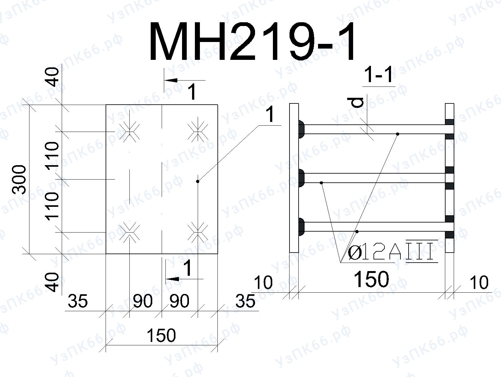 Изделие закладное МН 219-1