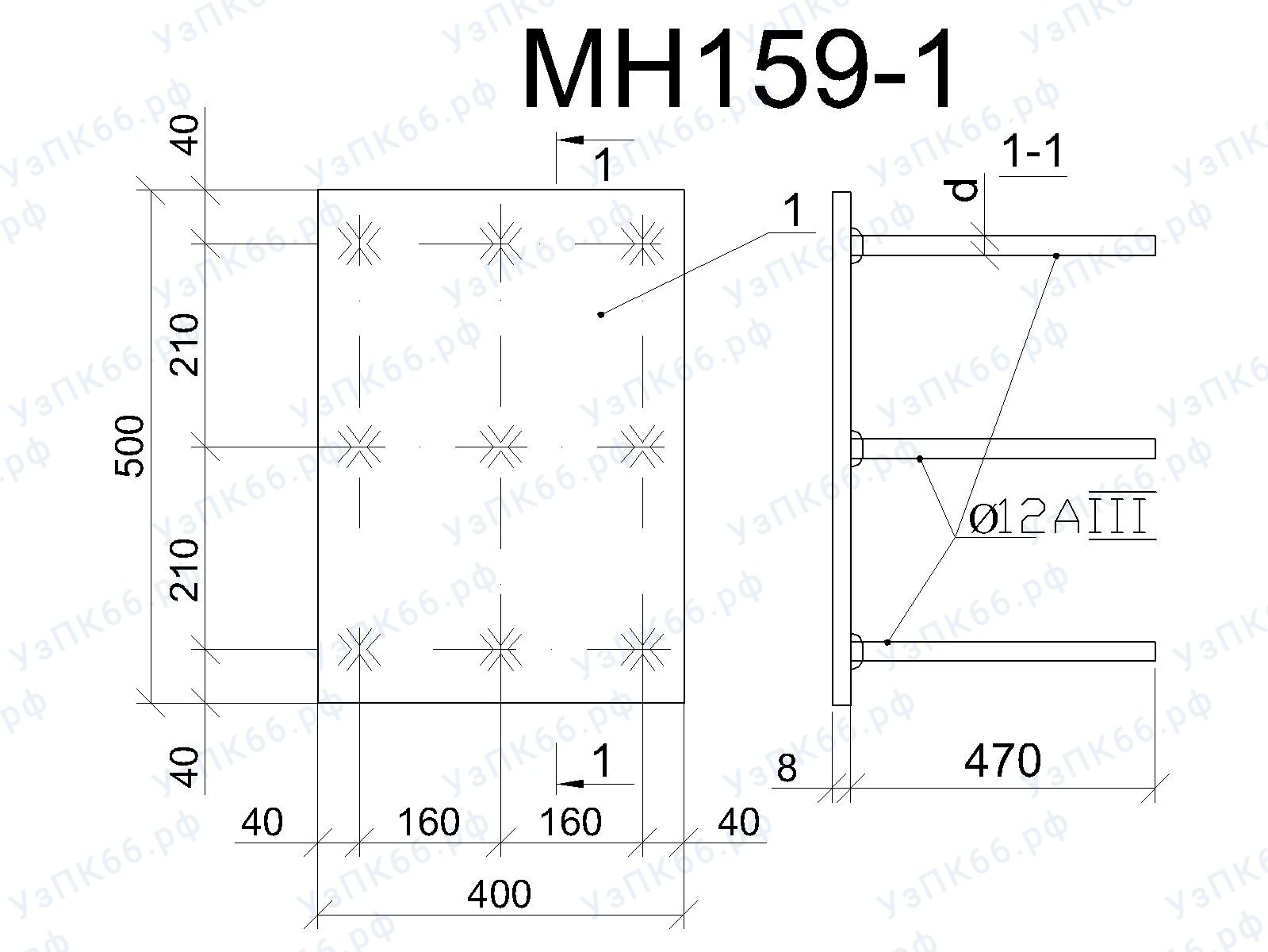 Изделие закладное МН 159-1