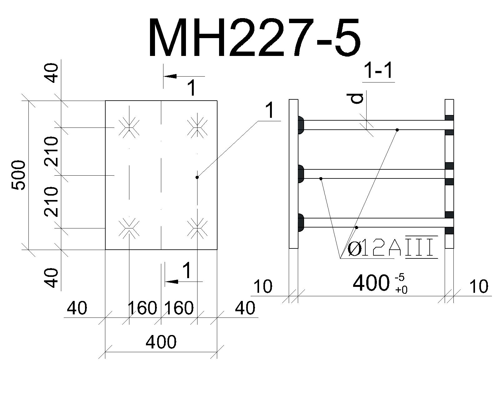 Изделие закладное МН 227-5