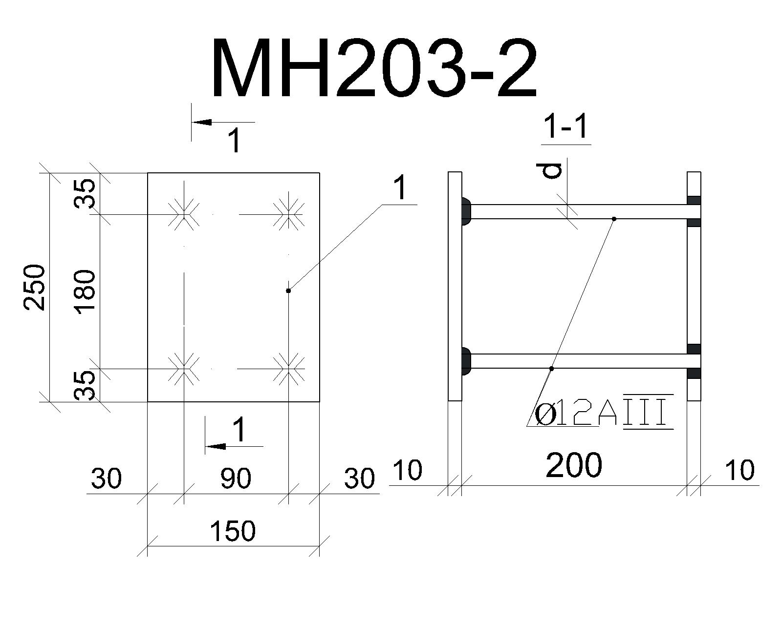 Изделие закладное МН 203-2