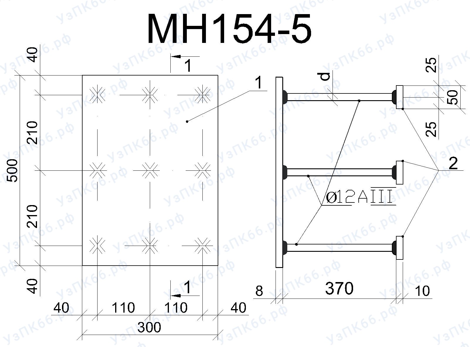 Изделие закладное МН 154-5