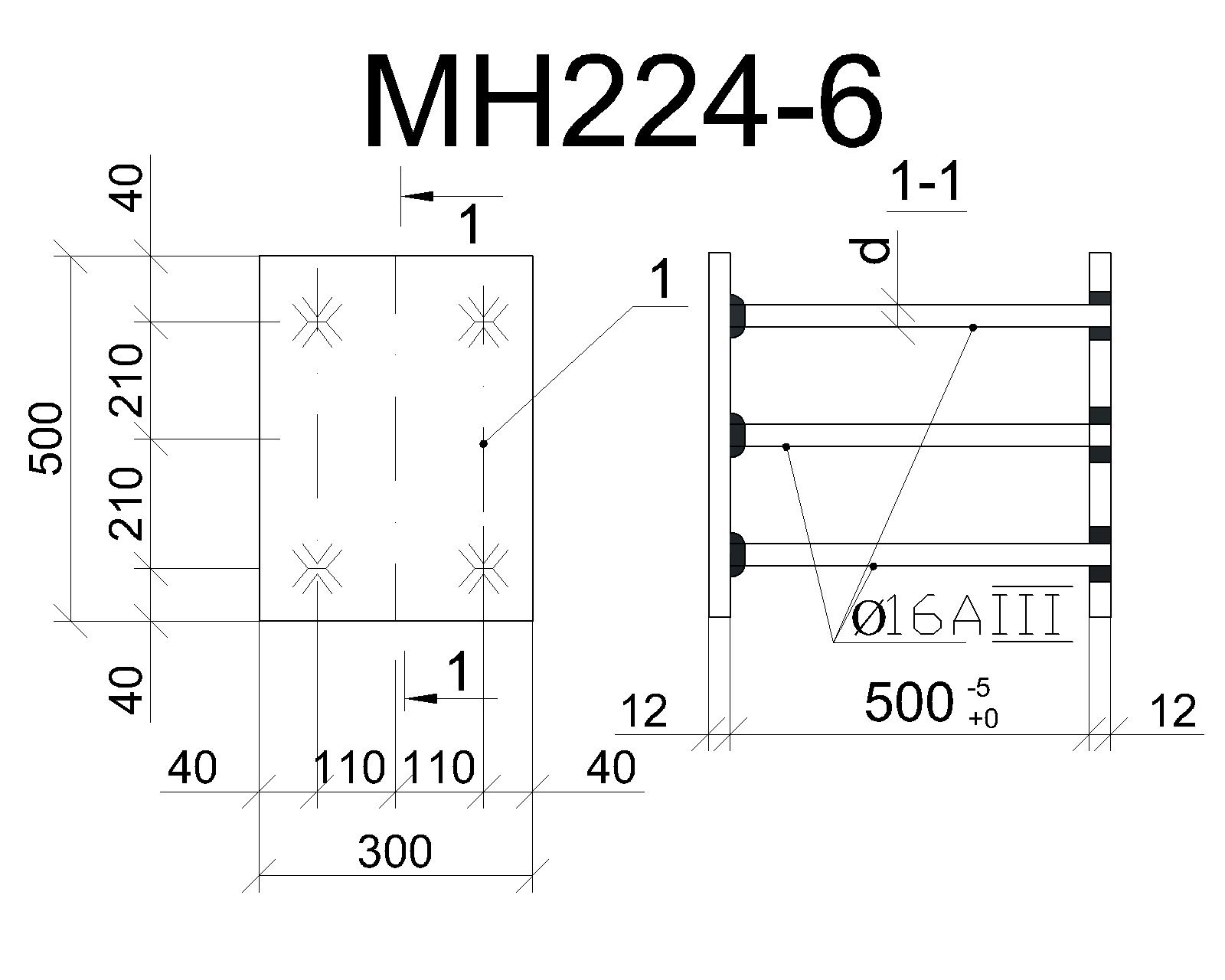 Изделие закладное МН 224-6