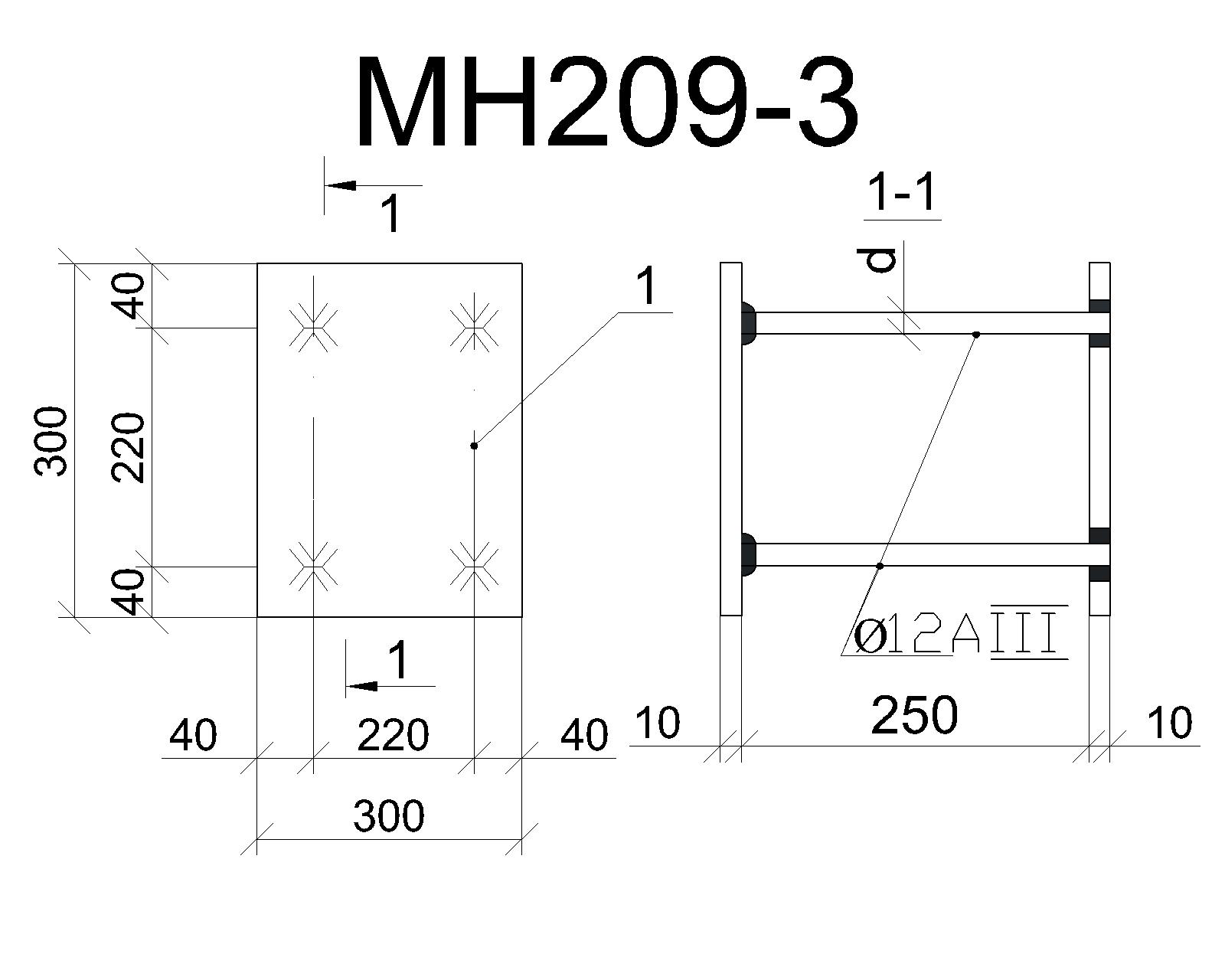 Изделие закладное МН 209-3