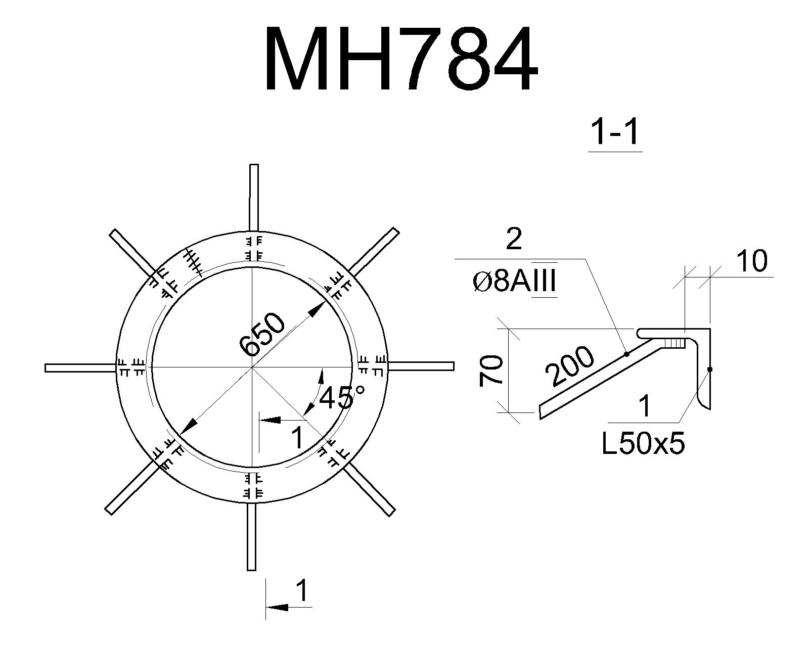 Изделие закладное МН 784