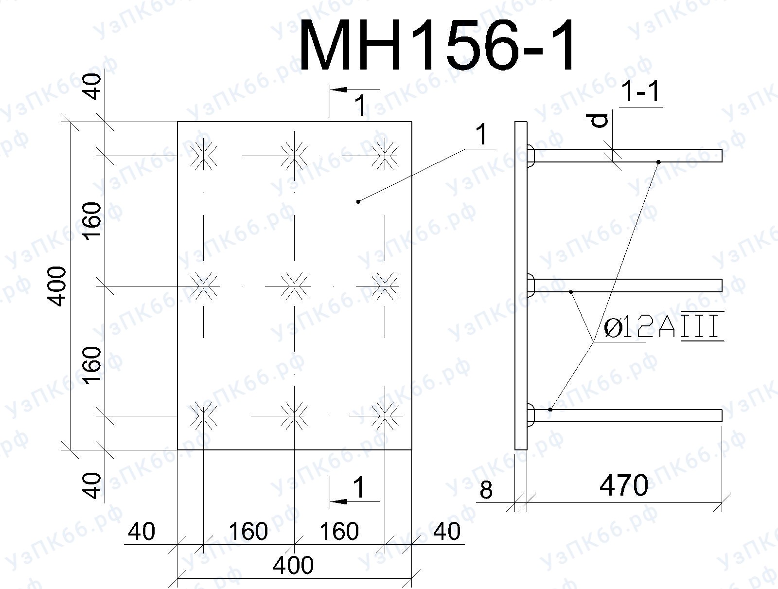 Изделие закладное МН 156-1