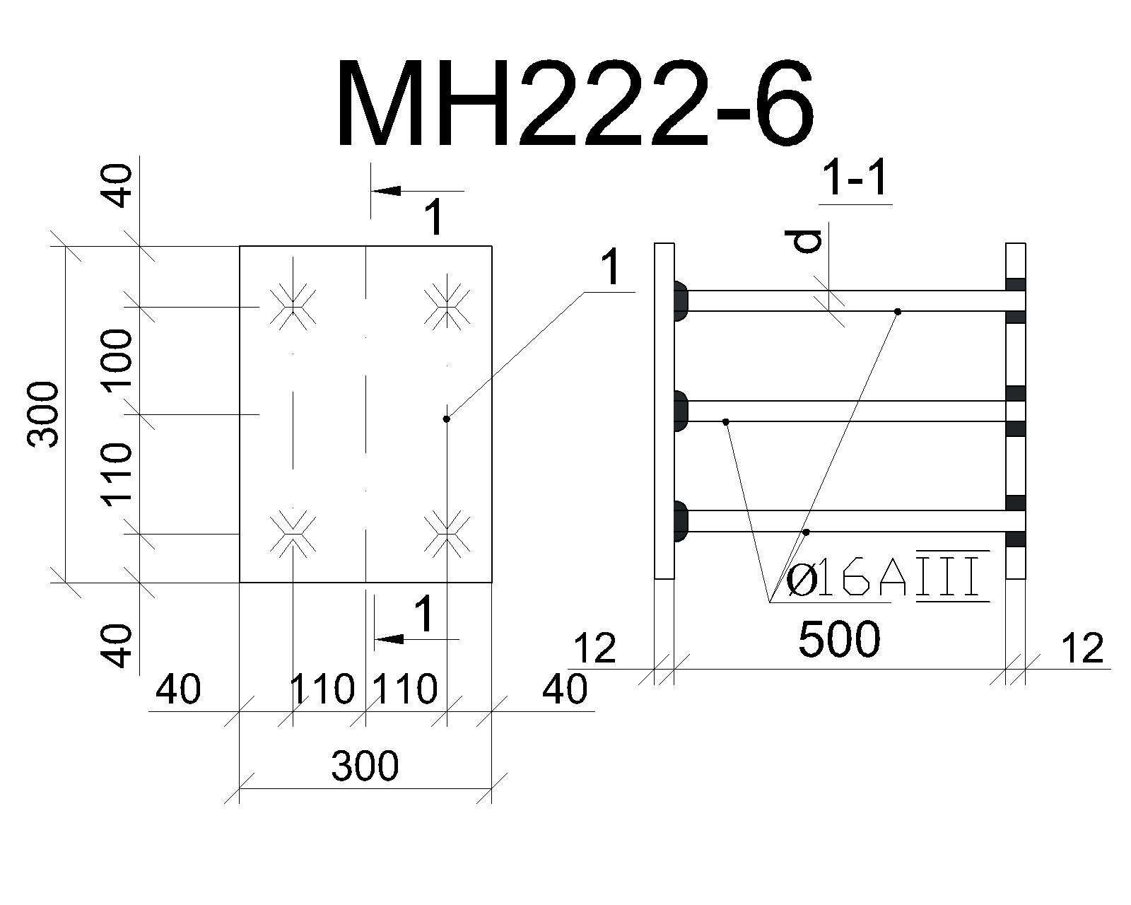 Изделие закладное МН 222-6