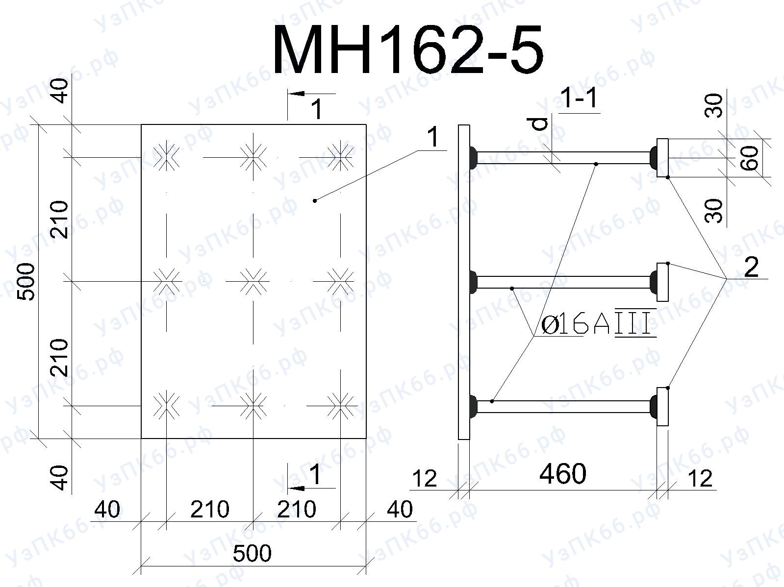Изделие закладное МН 162-5