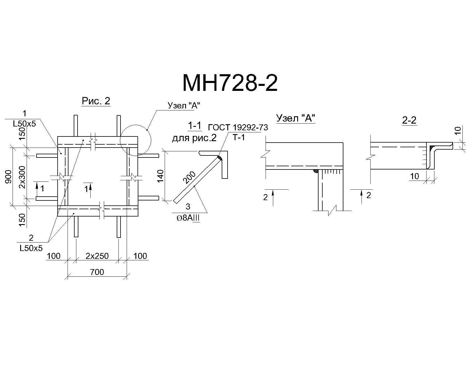 Изделие закладное МН 728-2