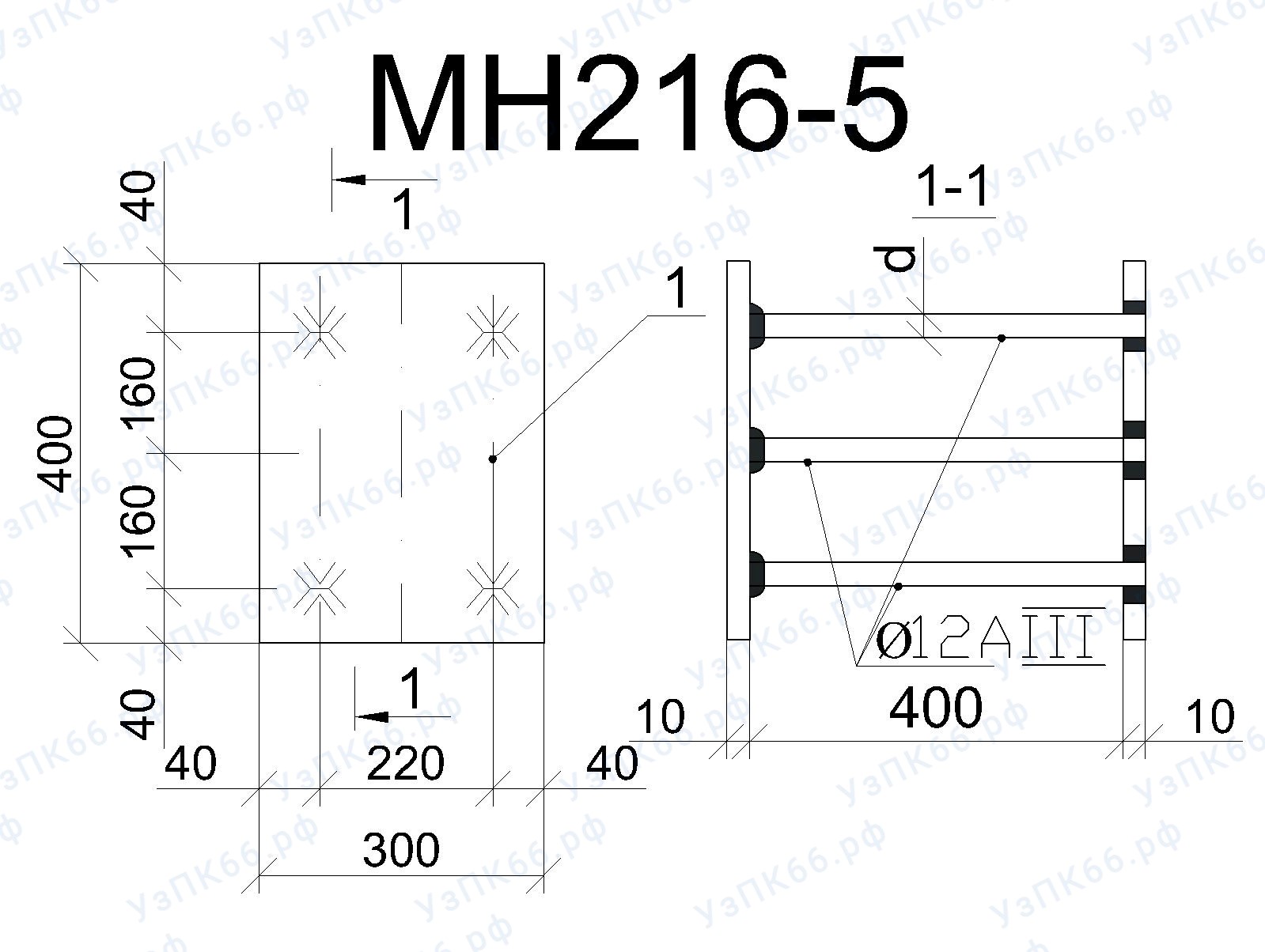 Изделие закладное МН 216-5